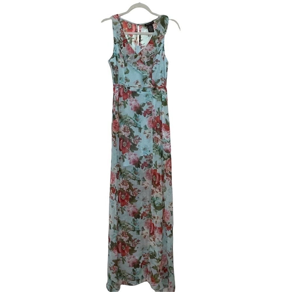 Teeze Me Mint Floral Maxi Dress - 3/4